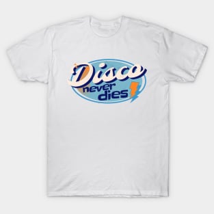 DISCO - Never Dies Retro (Orange/light blue) T-Shirt